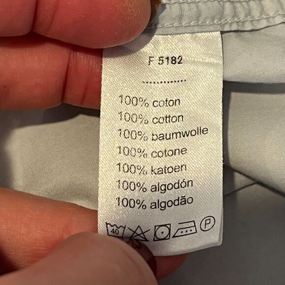 Lacoste Men's Button Front Shirt Cargo Pockets Light Grey Size 40 /US M-L - Picture 6 of 8